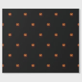 Happy Halloween Funny Beängstigend Orange Pumpkin Geschenkpapier (Flach)