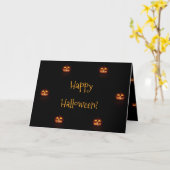 Happy Halloween Funny Beängstigend Spooky Pumpkin  Karte (Gelbe Blume)
