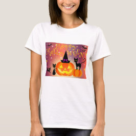 Happy Halloween Funny Bright Pumpkins Party T-Shirt
