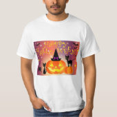 Happy Halloween Funny Bright Pumpkins Party T-Shirt (Vorderseite)