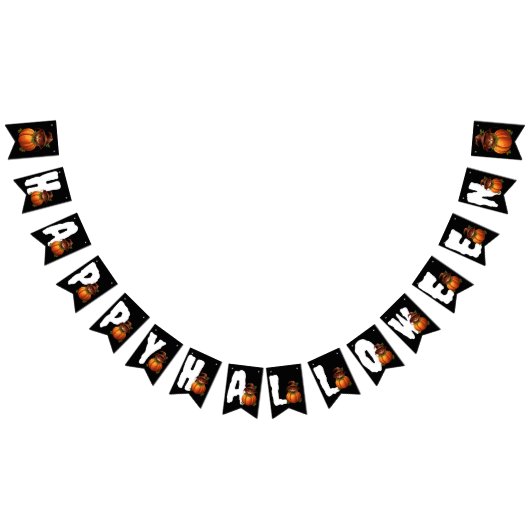 HAPPY HALLOWEEN FUNNY CAT PUMPKIN WIMPELKETTE (Alle)