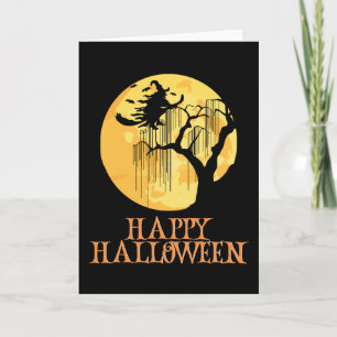 Happy Halloween Funny Creepy Character Karte