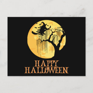 Happy Halloween Funny Creepy Character Postkarte