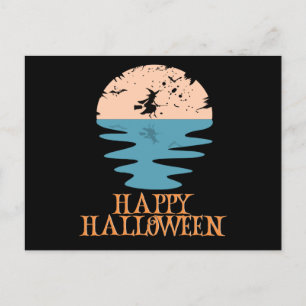 Happy Halloween Funny Creepy Character Postkarte