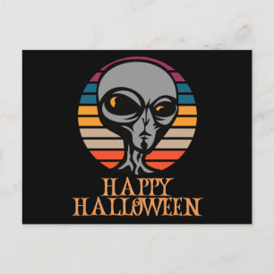 Happy Halloween Funny Creepy Character Postkarte