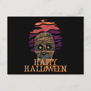 Happy Halloween Funny Creepy Character Postkarte