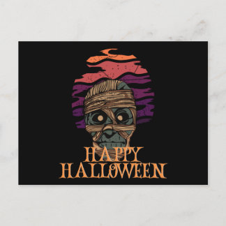 Happy Halloween Funny Creepy Character Postkarte