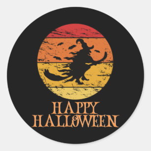 Happy Halloween Funny Creepy Character Runder Aufkleber
