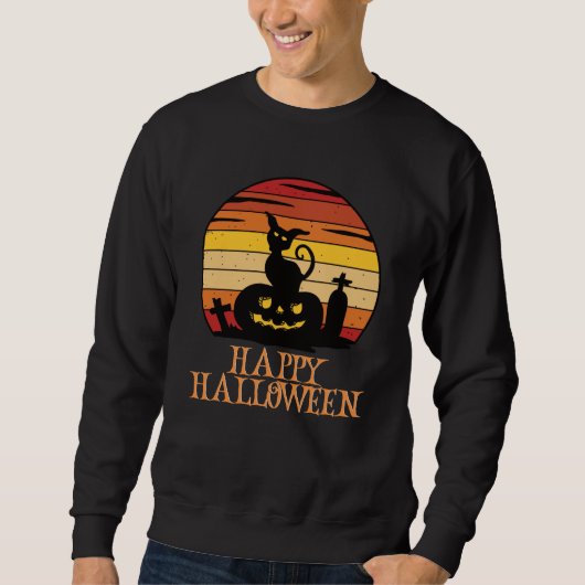 Happy Halloween Funny Creepy Character Sweatshirt (Vorderseite)