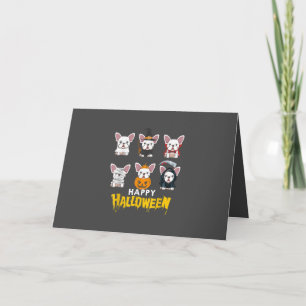 Happy Halloween Funny Dogs Kostüm Niedlicher Bulld Feiertagskarte