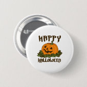 Happy Halloween Funny Halloween Costume Button (Vorne & Hinten)