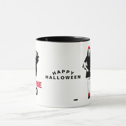 Happy Halloween Funny Horror anpassbar Tasse (Zentrum)