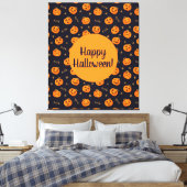 Happy Halloween Funny Niedlich Pumpkins Muster Leinwanddruck (Insitu (Schlafzimmer))