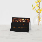 Happy Halloween Funny Pumpkins Candles Lights Karte (Gelbe Blume)