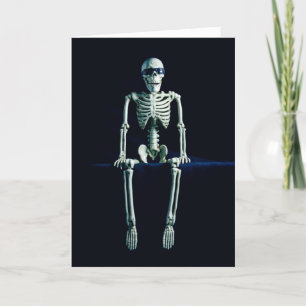 Happy Halloween Funny Skeleton Sonnenbrille Feiertagskarte