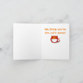 Happy Halloween Funny Spaß Niedlich Cat Kostüm Fot Karte (Innenseite)