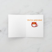 Happy Halloween Funny Spaß Niedlich Cat Kostüm Fot Karte (Innenseite)