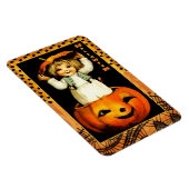 Happy Halloween. Funny Vintag Kid Gift Magnet (Rechte Seite)