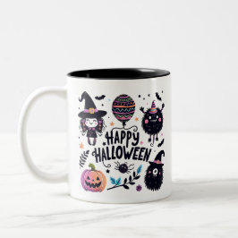 Happy Halloween Furry Zweifarbige Tasse