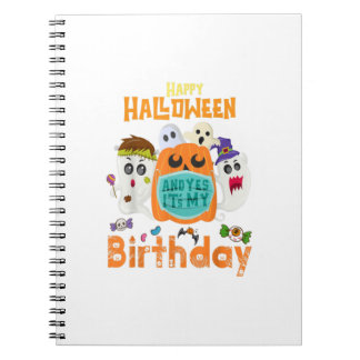 Happy Halloween Geburtstag Geboren am Oktober Hall Notizblock