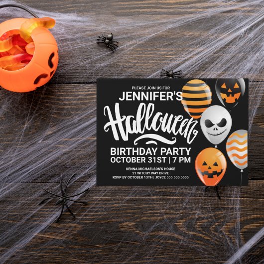 Happy Halloween Geburtstag | PARTY EINLADUNG Postkarte