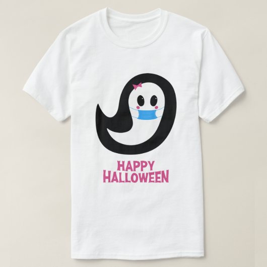 Happy Halloween | Geistermaske T-Shirt (Design vorne)