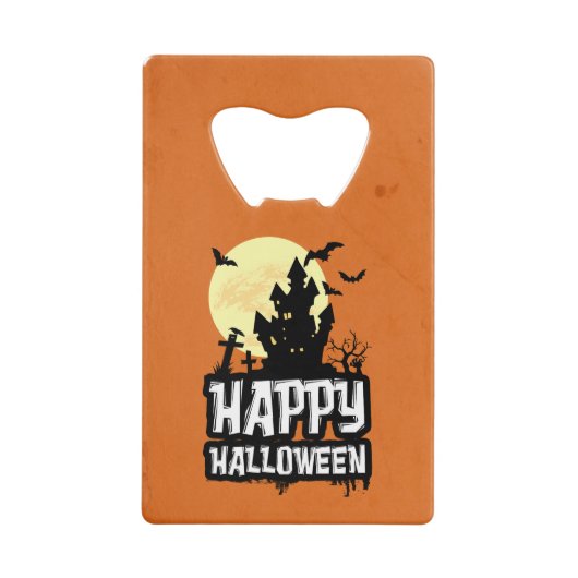 Happy Halloween Geldkarten Flaschenöffner (Vorderseite)
