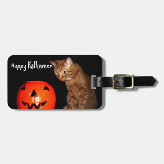 Happy Halloween Gepäckanhänger (Vorderseite horizontal)