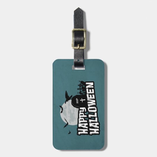Happy Halloween Gepäckanhänger (Vorderseite vertikal)