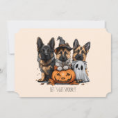 Happy Halloween German Shepherd Dogs Einladung (Vorderseite)