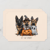 Happy Halloween German Shepherd Dogs Einladung (Vorne/Hinten)