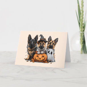 Happy Halloween German Shepherd Dogs Feiertagskarte