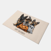 Happy Halloween German Shepherd Dogs Fußmatte (Schrägansicht)