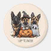 Happy Halloween German Shepherd Dogs Magnet (Vorne)