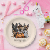 Happy Halloween German Shepherd Dogs Pappteller (Party)