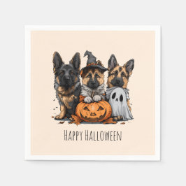 Happy Halloween German Shepherd Dogs Serviette