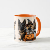 Happy Halloween German Shepherd Dogs Tasse (VorderseiteRechts)