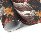 Happy Halloween Geschenkpapier (Rolleneckpunkt)