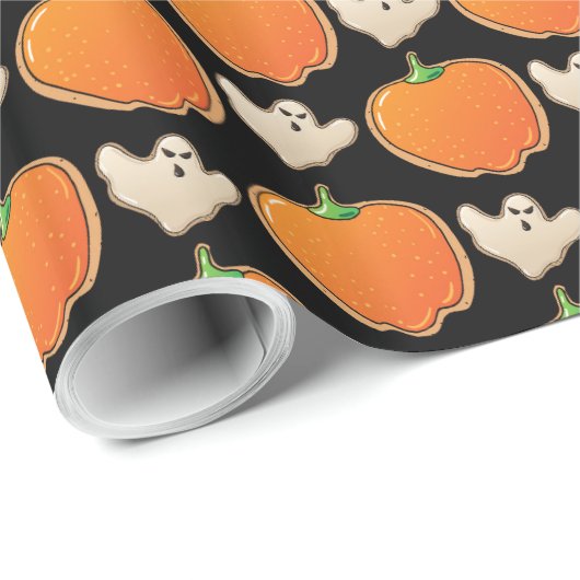 Happy Halloween Geschenkpapier (Rolleneckpunkt)