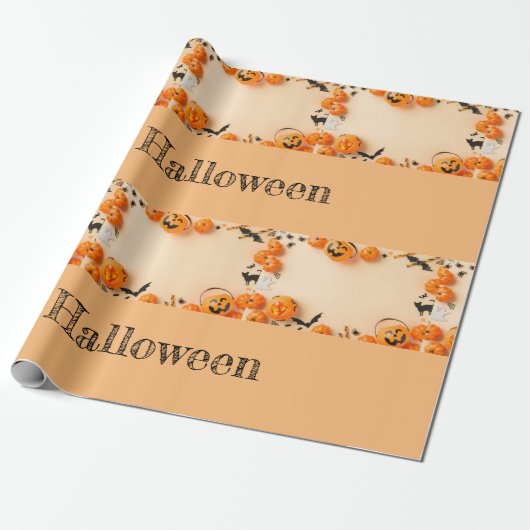 Happy Halloween Geschenkpapier (Ungerollt)