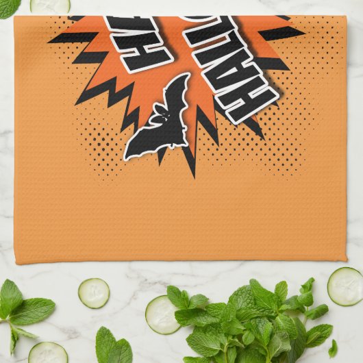 Happy Halloween Geschirrtuch (Gefaltet)