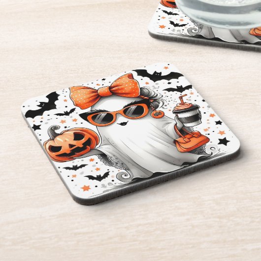 Happy Halloween Getränkeuntersetzer (Linke Seite)