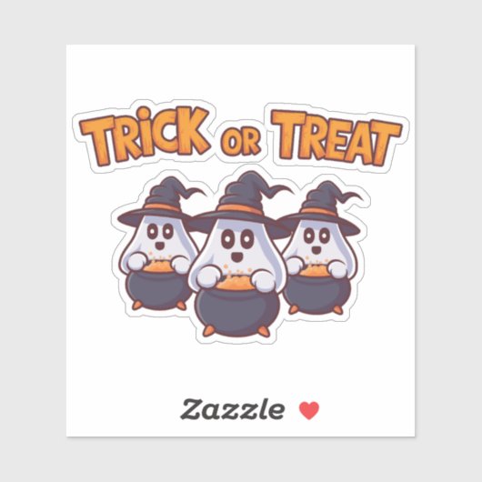 Happy Halloween Ghost Aufkleber (Blatt)