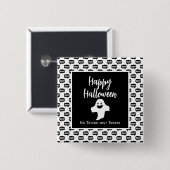 Happy Halloween Ghost boo keine Tricks nur Leckere Button (Vorne & Hinten)