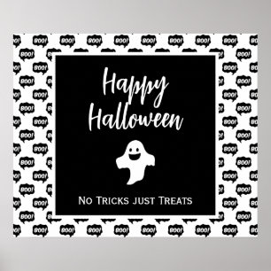 Happy Halloween Ghost boo keine Tricks nur Leckere Poster