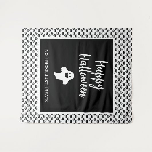 Happy Halloween Ghost boo keine Tricks nur Leckere Wandteppich (Vorderseite (Horizontal))