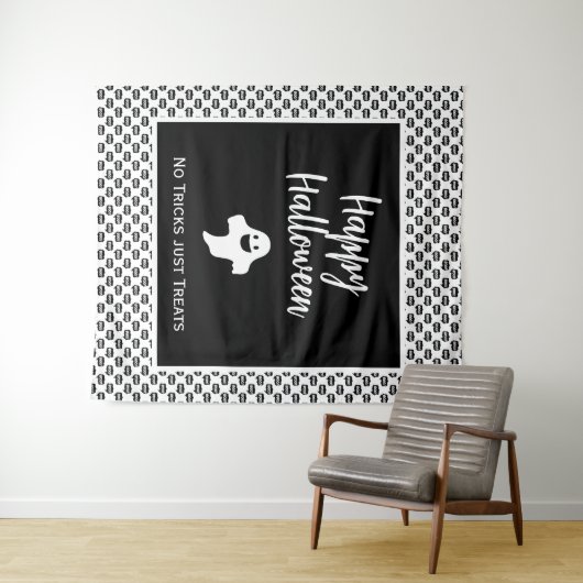 Happy Halloween Ghost boo keine Tricks nur Leckere Wandteppich (Beispiel (Horizontal))