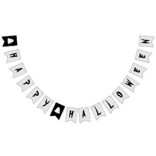Happy Halloween Ghost Bunting Banner