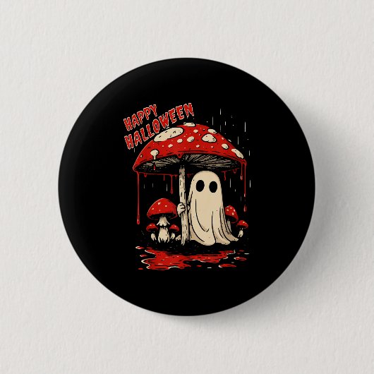 Happy Halloween Ghost Button (Vorderseite)