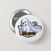 Happy Halloween Ghost Button (Vorne & Hinten)